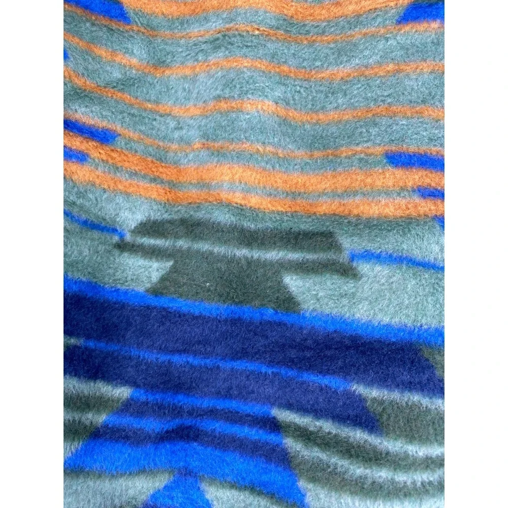 Pad Concept Throw Blanket 60x80 Multicolor Southwestern Geometric Fringed Plush